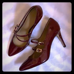 Ann Taylor Wine Patent Pumps, Size 7.5